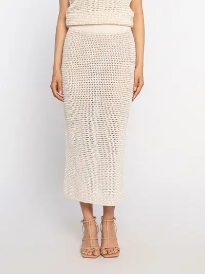 Юбка прямого кроя из фактурной пряжи с пайетками